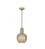 Nikolas Glass & Metal Ceiling Pendant (Amber)