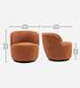 Nikoli Boucle Barrel Chair In Orange Chair