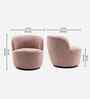 Nikoli Boucle Barrel Chair In Pink Chair