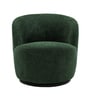 Nikoli Boucle Barrel Revolving Chair In Green Chair