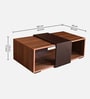 Nile Coffee Table In Rolex Brown Dark & Black Finish