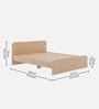 Nile Queen Bed in Beige Finish Without Storage Nile Queen Bed in Beige Finish Without Storage