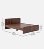 Nile Queen Bed in Planked Walnut Finish Without Storage Nile Queen Bed in Planked Walnut Finish Without Storage