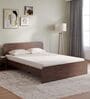 Nile Queen Bed in Planked Walnut Finish Without Storage Nile Queen Bed in Planked Walnut Finish Without Storage
