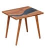 Jethro Solid Wood Wide End Table In Warm Walnut Finish