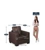 Array Ron Arm 1 Seater Sofa in Dark Brown Colour