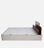 Bruce King Size Bed in Walnut & White Finish with Box Storage