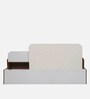 Bruce King Size Bed in Walnut & White Finish with Box Storage