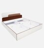 Bruce King Size Bed in Walnut & White Finish with Box Storage
