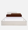 Bruce Queen Size Bed in Walnut & White Finish with Box Storage
