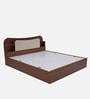 Daffodil King Size Bed in Walnut Finish with Headboard & Box Storage