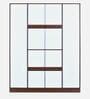 Joyce 4 Door Wardrobe With Mirror in Classic Walnut Finish
