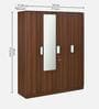 Joyce 4 Door Wardrobe With Mirror in Classic Walnut Finish