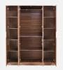 Joyce 4 Door Wardrobe With Mirror in Classic Walnut Finish