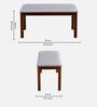Kylo 4 Seater Dining Set in Rio Brown Finish with Bench