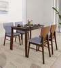 Kylo 4 Seater Dining Set in Rio Brown Finish