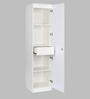 Marbito 1 Door Wardrobe With Mirror in White Finish