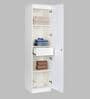Marbito 1 Door Wardrobe With Mirror in White Finish