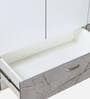 Marbito 4 Door Wardrobe in White Finish with Mirror