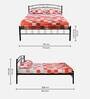 Nimbo Metal King Size Bed in Black Finish