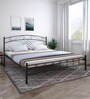 Nimbo Metal King Size Bed in Black Finish