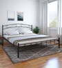 Nimbo Metal Queen Size Bed in Black Finish