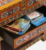 Nimilita Solid Wood Bedside Table In Hand-Painted Multicolour