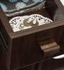 Nina Dressing Unit With Mirror In Brown Finish