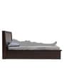 Nina Queen Size Beds With Hydraulic Storage In Red Finish