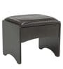 Nina Leatherette Stool In Black Finish