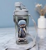 Ninja Printed Plastic Water Bottle with Straw & Strap, 600 ml