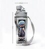Ninja Printed Plastic Water Bottle with Straw & Strap, 600 ml