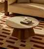 Nira Marble Coffee Table In New Teak Light Finish
