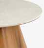 Nira Marble Coffee Table In New Teak Light Finish