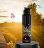 Black 1000ml Classic Flip UV Best Friends Printed Single Wall Stainless Steel Sipper Cap Water Bottle