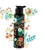 Black Morning Glory 1000ml Classic Flip UV Printed Single Wall Stainless Steel Sipper Cap Water Bottle