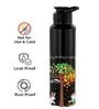 Black 1000ml Classic Flip UV I am the best Quote Printed Single Wall Stainless Steel Sipper Cap Water Bottle
