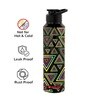 Black  Trigon 1000ml Classic Flip UV Printed Single Wall Stainless Steel Sipper Cap Water Bottle