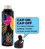 Black Lucid 1000ml Classic Flip UV Printed Single Wall Stainless Steel Sipper Cap Water Bottle