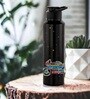 Black 1000ml Classic Flip UV Brother Printed Single Wall Stainless Steel Sipper Cap Water Bottle