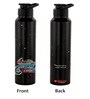 Black 1000ml Classic Flip UV Brother Printed Single Wall Stainless Steel Sipper Cap Water Bottle