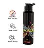 Black 1000ml Classic Flip UV Best Friends Printed Single Wall Stainless Steel Sipper Cap Water Bottle