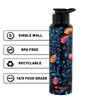 Black Florens 1000ml Classic Flip UV Printed Single Wall Stainless Steel Sipper Cap Water Bottle