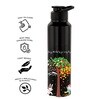 Black 1000ml Classic Flip UV I am the best Quote Printed Single Wall Stainless Steel Sipper Cap Water Bottle