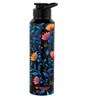 Black Florens 1000ml Classic Flip UV Printed Single Wall Stainless Steel Sipper Cap Water Bottle