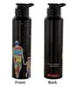 Black 1000ml Classic Flip UV Dad Printed Single Wall Stainless Steel Sipper Cap Water Bottle