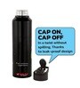 Black 1000ml Classic Flip UV Dad Printed Single Wall Stainless Steel Sipper Cap Water Bottle