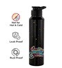 Black 1000ml Classic Flip UV Brother Printed Single Wall Stainless Steel Sipper Cap Water Bottle