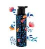 Black Florens 1000ml Classic Flip UV Printed Single Wall Stainless Steel Sipper Cap Water Bottle