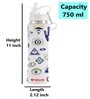 White 750ml Flip Bot Stainless Steel Rubber Finish Water Bottle with Straw Lid